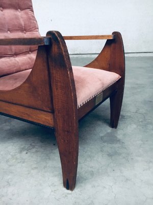 Dutch Art Deco Modernist Reclining Grand Armchair, Netherlands, 1920s-RQV-1761612