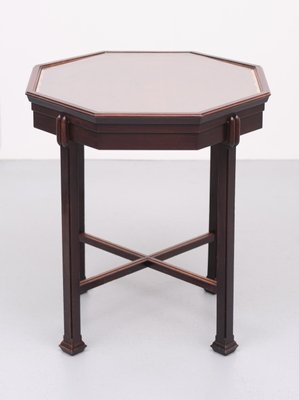 Dutch Art Deco Octagonal Mahogany Side Table, 1925-GCG-1257258