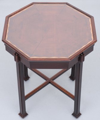 Dutch Art Deco Octagonal Mahogany Side Table, 1925-GCG-1257258