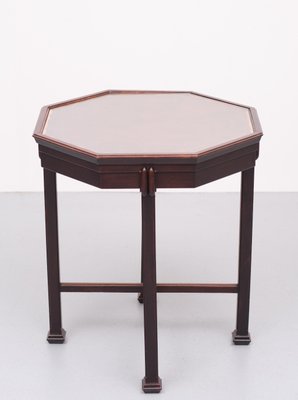 Dutch Art Deco Octagonal Mahogany Side Table, 1925-GCG-1257258