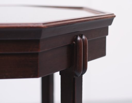 Dutch Art Deco Octagonal Mahogany Side Table, 1925-GCG-1257258