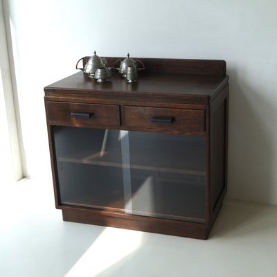 Dutch Art Deco Tea Buffet in Oak and Macassar Ebony, 1920s-PRM-2024494