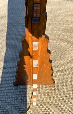 Dutch Art Deco Wooden Floor Lamp, 1920s-WZZ-1793214