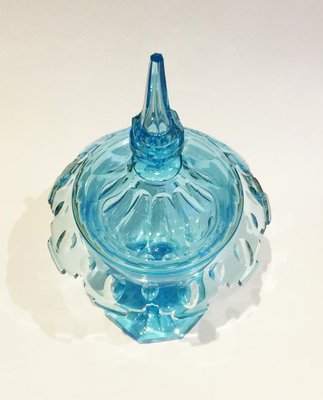 Dutch Azure Cut Crystal Ginger Dish, 19th Century-UCH-1224189