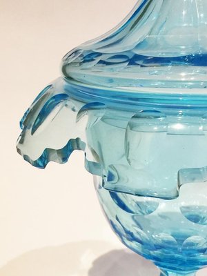 Dutch Azure Cut Crystal Ginger Dish, 19th Century-UCH-1224189