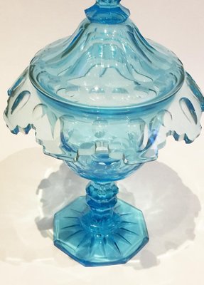 Dutch Azure Cut Crystal Ginger Dish, 19th Century-UCH-1224189