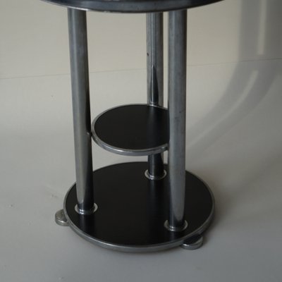 Dutch Bauhaus Three-Tier Side Table, 1930s-PRM-1797141