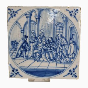 Dutch Biblical Scene Tile by Adam Sijbel for Delft, Friesland, 1875-BXK-2026804