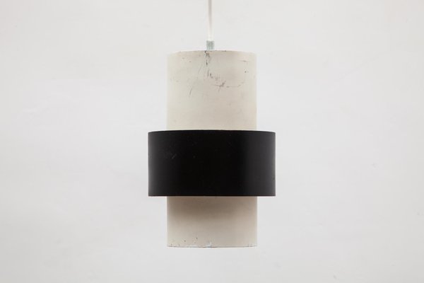 Dutch Black and White Pendant Lamp from Philips, 1960s-KL-1281399