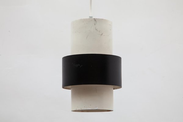 Dutch Black and White Pendant Lamp from Philips, 1960s-KL-1281399