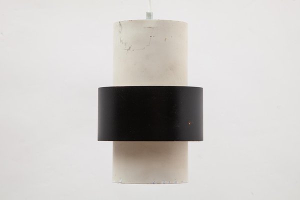 Dutch Black and White Pendant Lamp from Philips, 1960s-KL-1281399