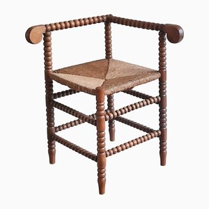 Dutch Bobbin Corner Chair, 1920s-SJU-2021317