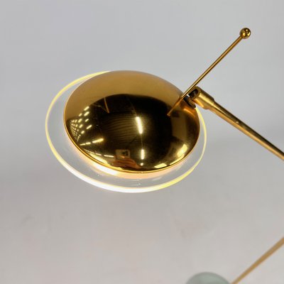 Dutch Brass and Glass Counter Balance Floor Lamp from Herda, 1970s-RMX-1801067