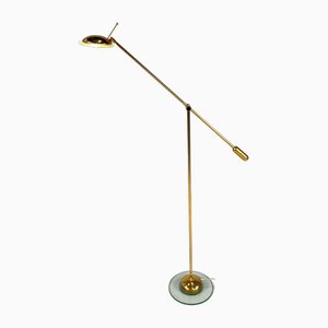 Dutch Brass and Glass Counter Balance Floor Lamp from Herda, 1970s-RMX-1801067