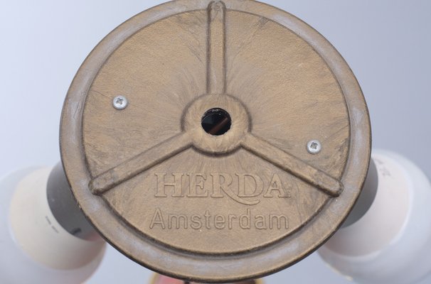 Dutch Brass Floor Lamp from Herda, 1970s-GCG-1151001