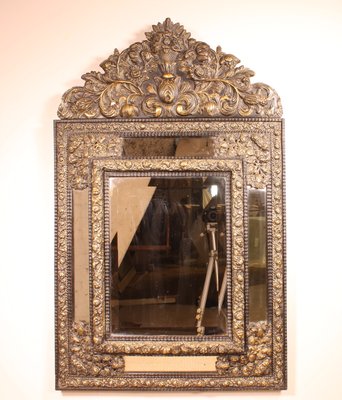 Dutch Brass Mirror, 1800s-HPU-861530