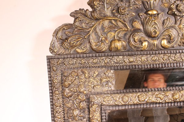 Dutch Brass Mirror, 1800s-HPU-861530