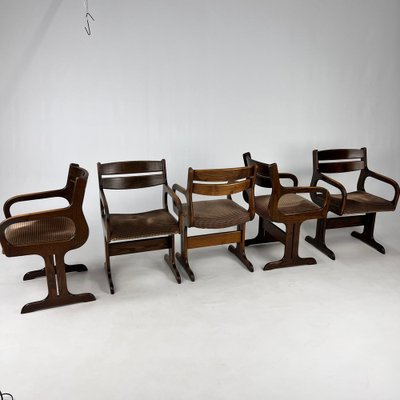 Dutch Brutalist Armchairs, 1970s, Set of 5-AIF-1779625