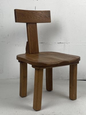 Dutch Brutalist Oak Low Chair or Childrens Chair, 1970s-BHG-1700210