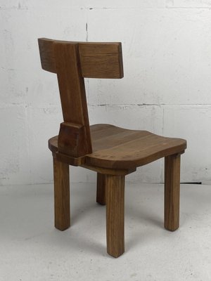 Dutch Brutalist Oak Low Chair or Childrens Chair, 1970s-BHG-1700210