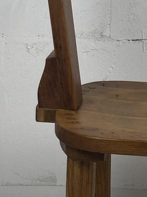 Dutch Brutalist Oak Low Chair or Childrens Chair, 1970s-BHG-1700210