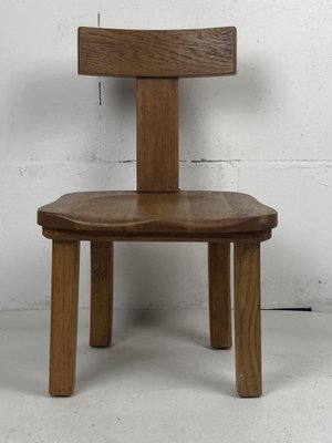 Dutch Brutalist Oak Low Chair or Childrens Chair, 1970s-BHG-1700210