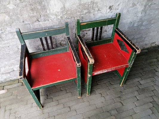 Dutch Childrens Chairs by Egbert Reitsma, 1920s, Set of 3-GO-690415