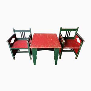 Dutch Childrens Chairs by Egbert Reitsma, 1920s, Set of 3-GO-690415