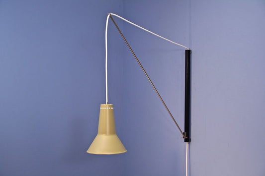 Dutch Counterbalance Arc Wall Lamp by Willem Hagoort for Hagoort Lighting, 1950s