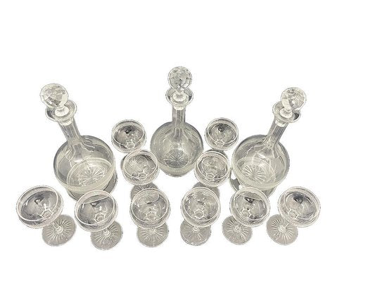 Dutch Crystal Liqueur Set, 1890a, Set of 15-UCH-1745344