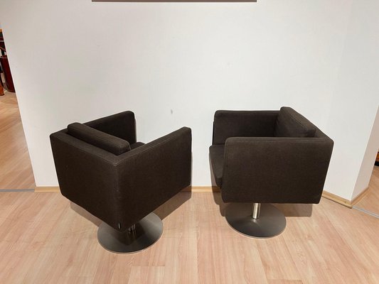 Dutch Cubic Swivel Chairs with Tableau by Lensvelt, 2001, Set of 2-NNB-1772831