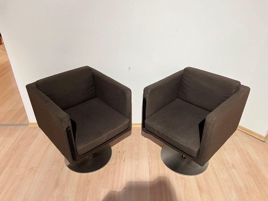 Dutch Cubic Swivel Chairs with Tableau by Lensvelt, 2001, Set of 2-NNB-1772831