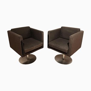 Dutch Cubic Swivel Chairs with Tableau by Lensvelt, 2001, Set of 2-NNB-1772831