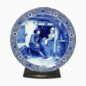 Dutch Delft Bottle Wall Plate After Petrus Van Der Velden from Porceleyne Fles-UCH-1224469