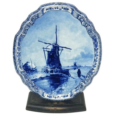 Dutch Delft Wall Plaque After a Painting by Louis Apol from Porceleyne Fles, 1898-UCH-1224491