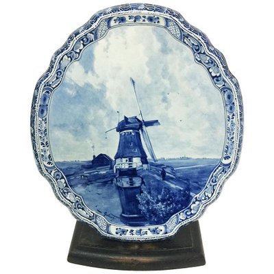 Dutch Delft Wall Plaque After a Painting by P.J.C. Gabriel from Porceleyne Fles, 1907-UCH-1224490