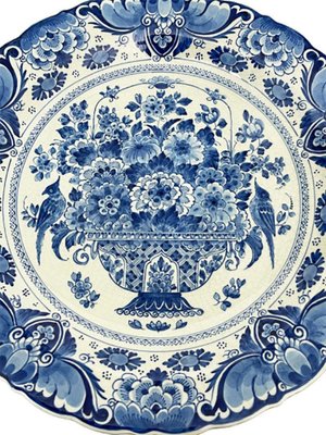 Dutch Delft Wall Plate from Porceleyne Fles, 1948-UCH-1224365