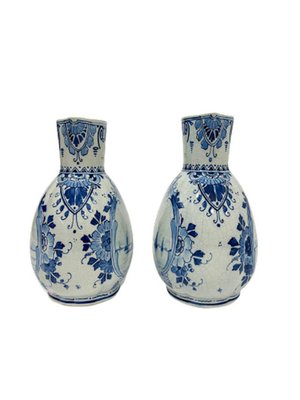 Dutch Delftware Oval Lobed Jugs with Handles from Porceleyne Fles, 1894, Set of 2-UCH-1224317