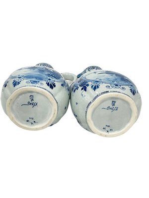 Dutch Delftware Oval Lobed Jugs with Handles from Porceleyne Fles, 1894, Set of 2-UCH-1224317