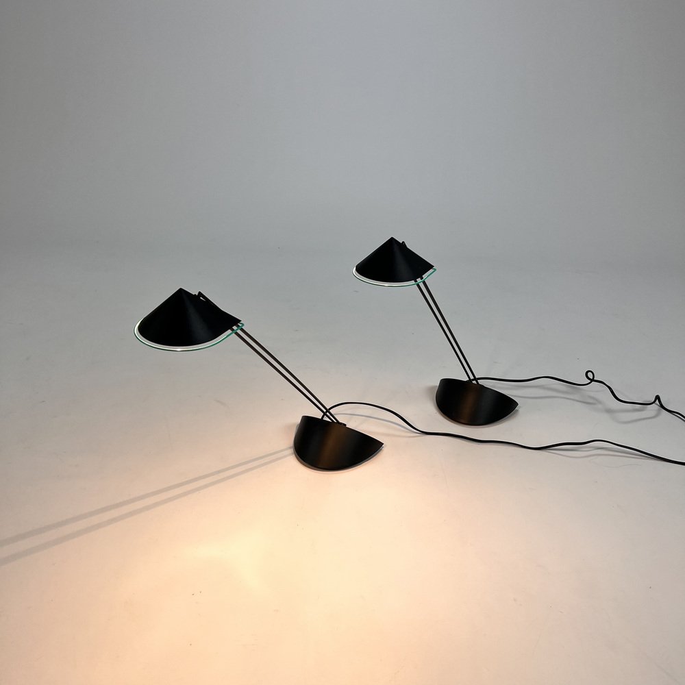 Dutch Design Priola Lamps by Ad Van Berlo for Indoor Amsterdam, 1980s, Set of 2