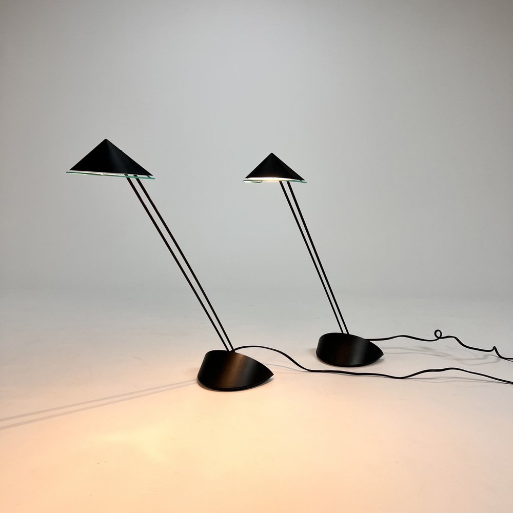 Dutch Design Priola Lamps by Ad Van Berlo for Indoor Amsterdam, 1980s, Set of 2