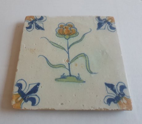 Dutch Flower Tile from Delft, 1635-BXK-2026738