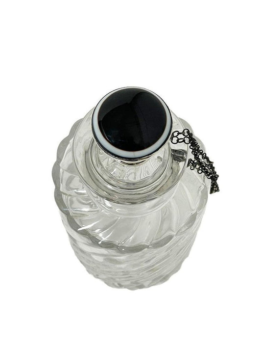 Dutch Glass Bottle with Silver Stopper by Manikus and Verhoef, 1890s