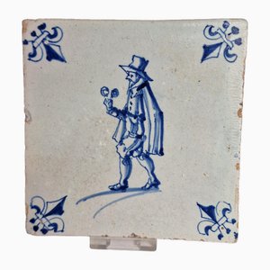 Dutch Glasses Seller Spectacle Man Tile from Delft, 1620s-BXK-2026733