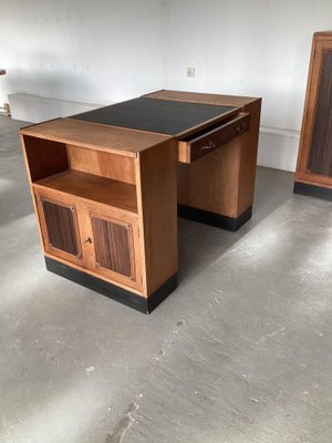 Dutch Haagse School Desk and Cabinet, 1925, Set of 2-SU-1728840