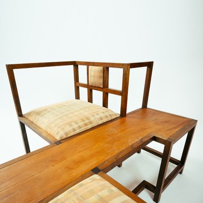 Dutch Handmade Pearwood Vis-a-Vis Bench in the style of Mackingtosh, 1984-NQU-1793829