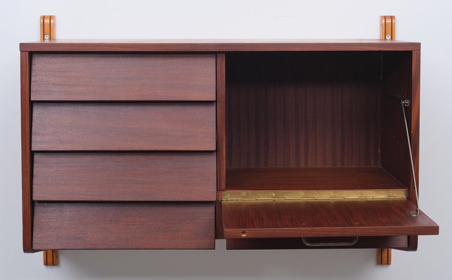 Dutch Hanging Wall Cabinet in Teak, 1960s-GCG-1273908