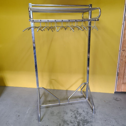 Dutch Industrial Chrome Coat Rack from Oostwoud, 1970s