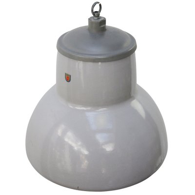 Dutch Industrial Grey Enamel Pendant Lamp from Philips-BLS-1332336