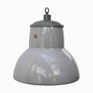 Dutch Industrial Grey Enamel Pendant Lamp from Philips-BLS-1332336